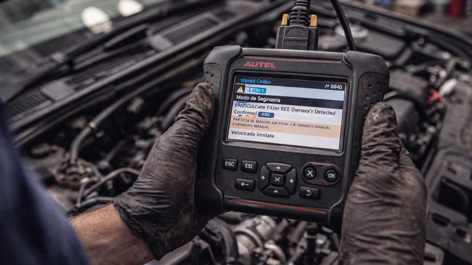 Car diagnostic scan tool reading fault codes